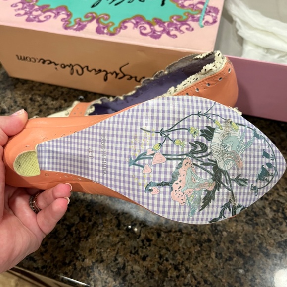 Irregular Choice Peach Riff Raff Spider Shoes - Picture 2 of 4